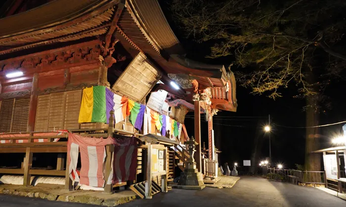 本堂施設のライトアップと夜景VRツアー