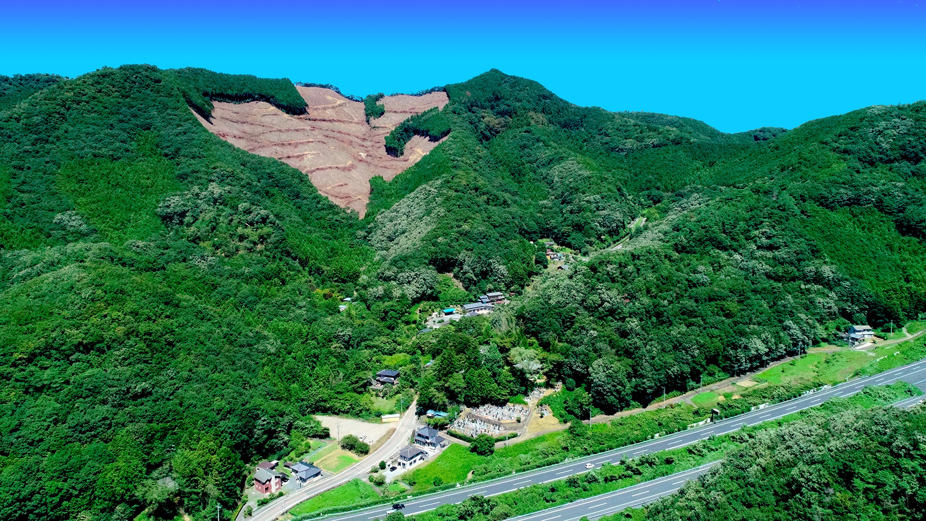 関東最古、日本三大毘沙門天の大岩山毘沙門天のハイキングルート全景