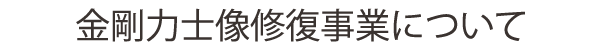 金剛力士像と仁王像と修復事業について