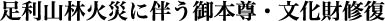 足利市山林火災に伴う御本尊文化財修復の案内