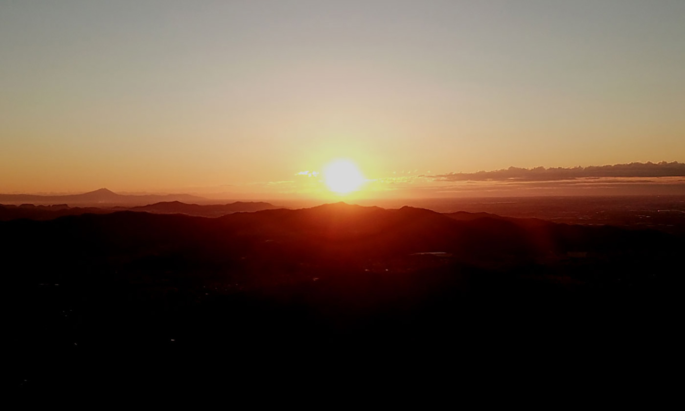 sunrise from Mt. Oiwa